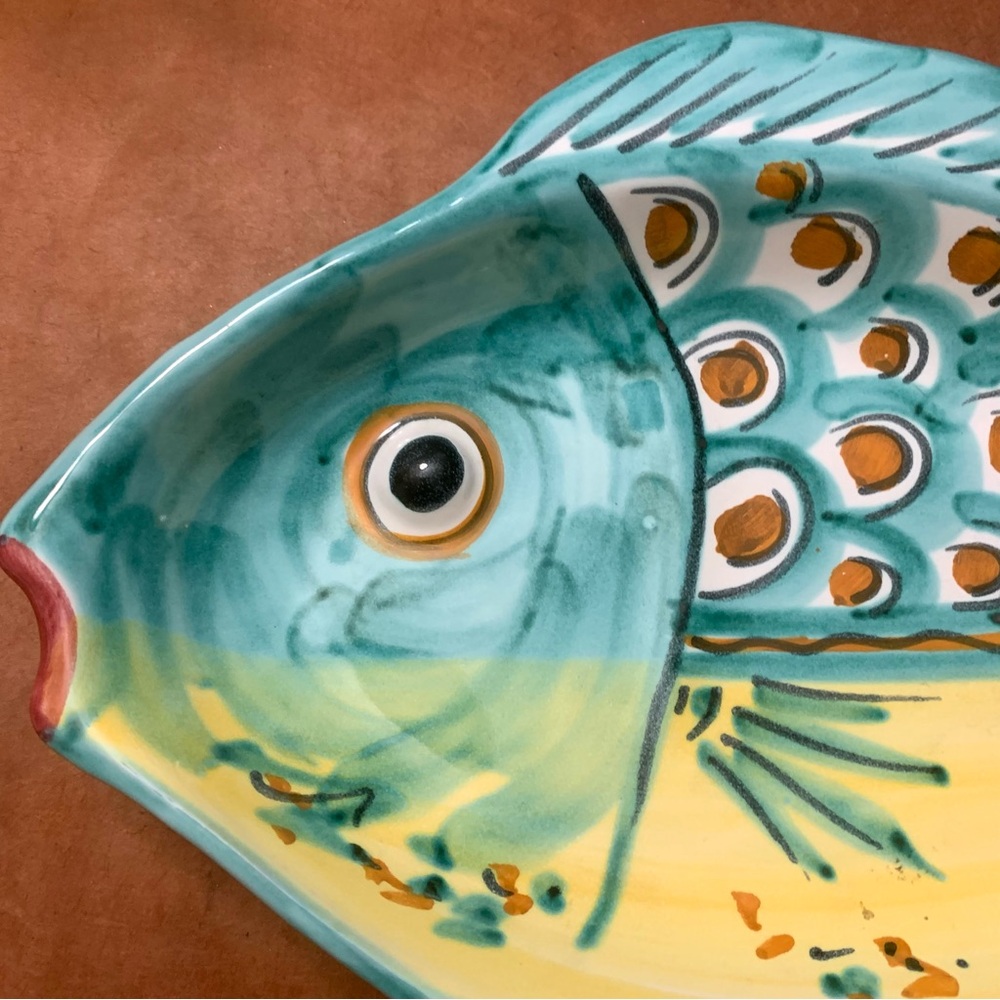 Positano Italy Fish Plate Platter Hand Painted
Ceramic - Picture 3 of 7